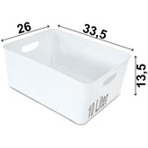 Ordnungsbox - 33x26x13cm - 10 Liter - DINA4 - Rattanoptik Schubladenorganizer Ordnungskorb Schublade - Organizerbox Ordnungssystem Kunststoff Aufbewahrung Bad Korb Schrank Schreibtisch